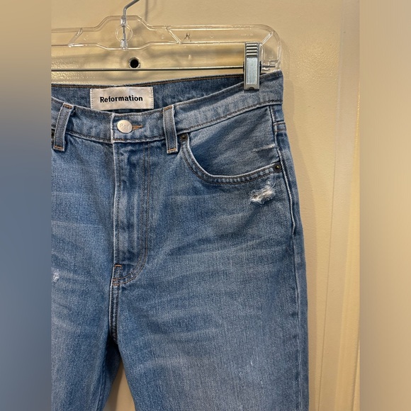 Reformation Julia High Cigarette Jean in Arches Wash Ankle length , size 27 - Picture 7 of 10